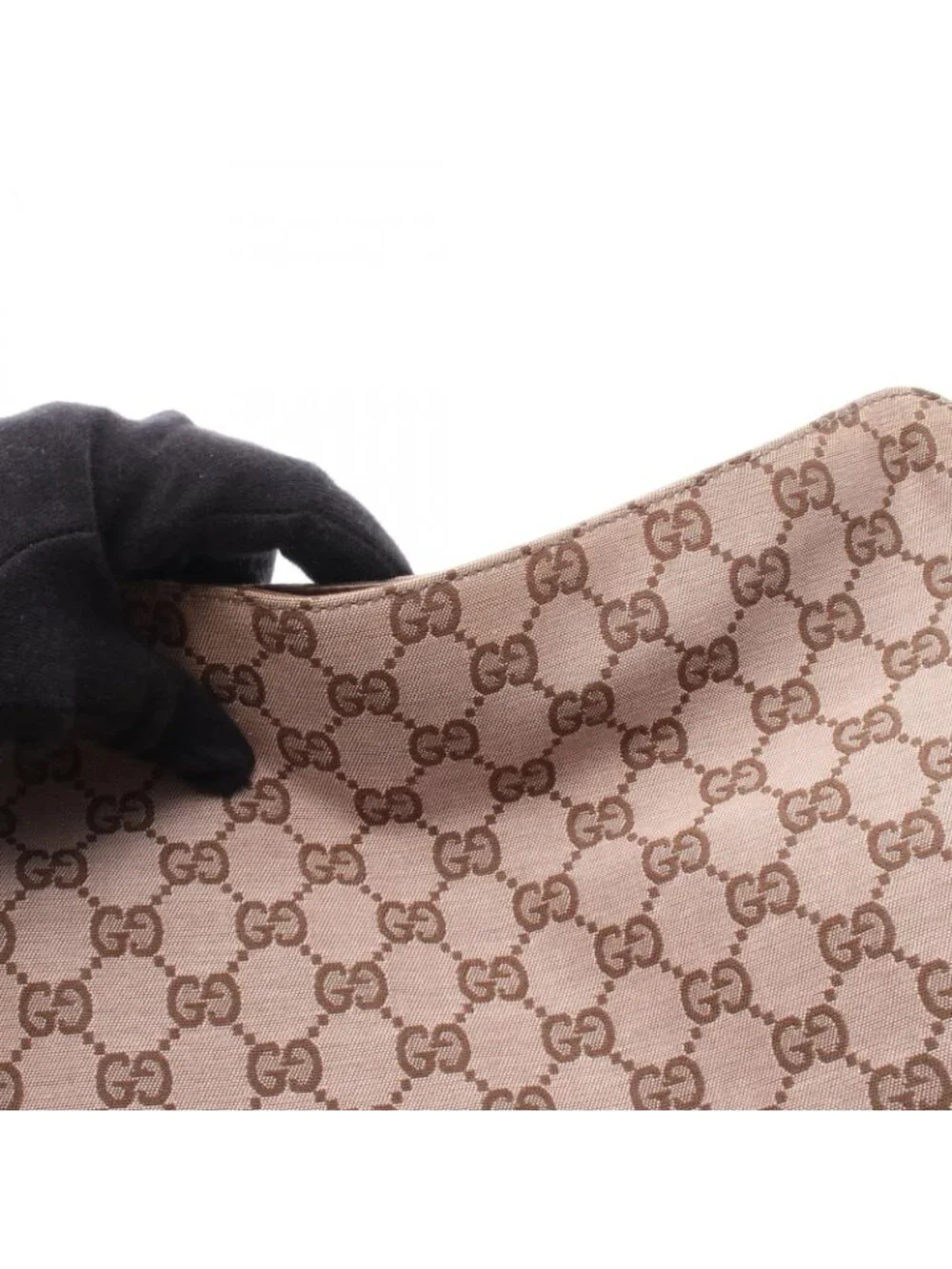 Gucci Handbag Bamboo 2-Way 001 Brown Canvas Leather Shoulder